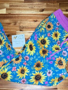 Little Sleepies Pink Trim Sunflower Joggers
